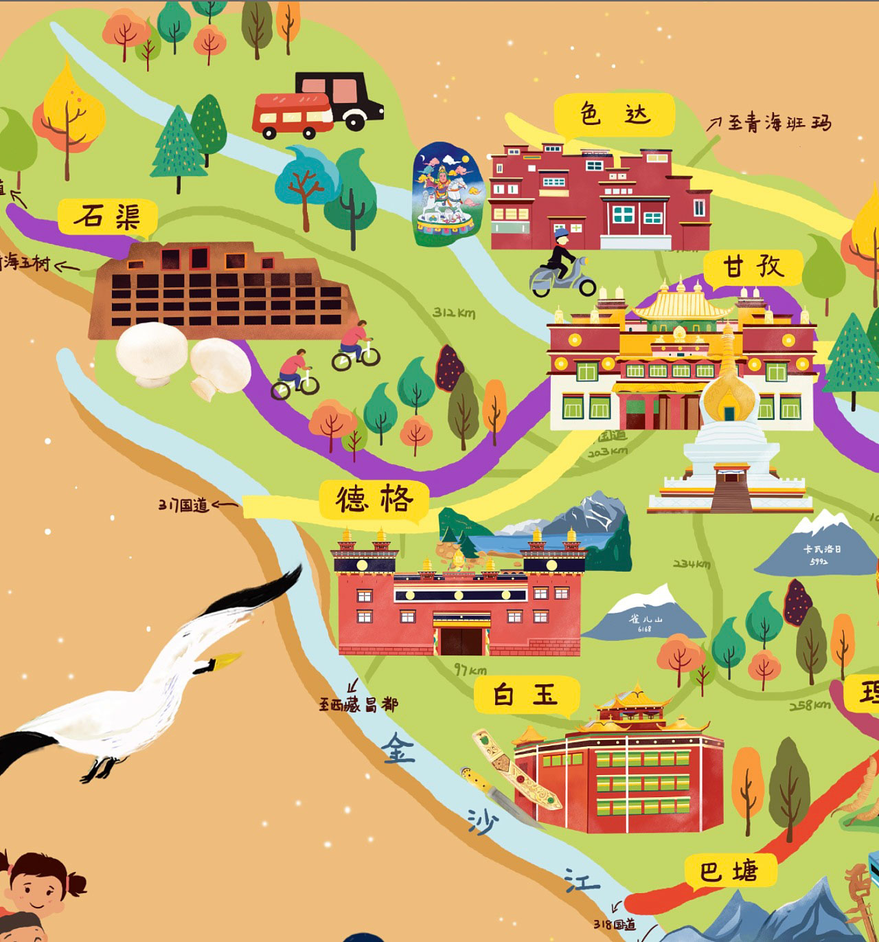 马鞍山手绘地图景区的文化宝库
